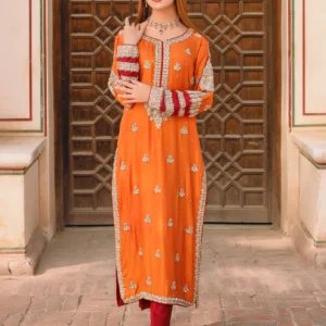 RED ORANGE HAND WORK