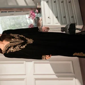 BLACK VELVET KAFTAN