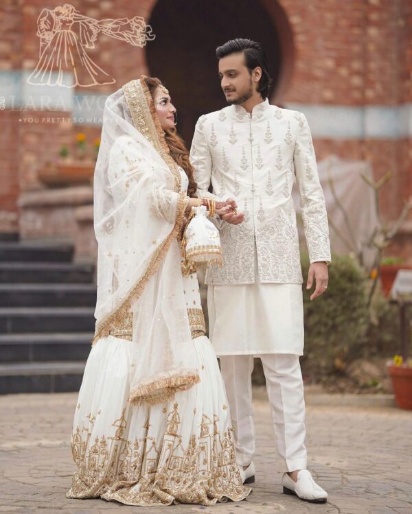 GROOM SHERWANI AND BRIDAL GRARA SHIRT - Image 2