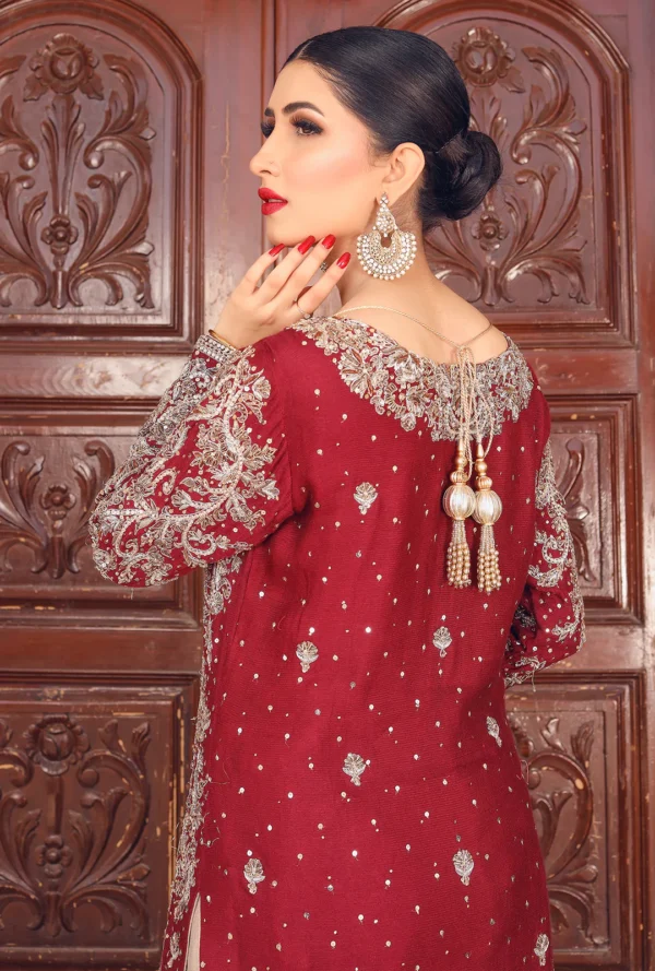 HOT RED HAND WORK SHIRT - Image 3