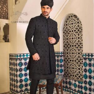 Black Traditional Sherwani