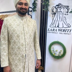 Off white Sherwani