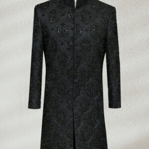 Traditional Hand Made Black Sherwani